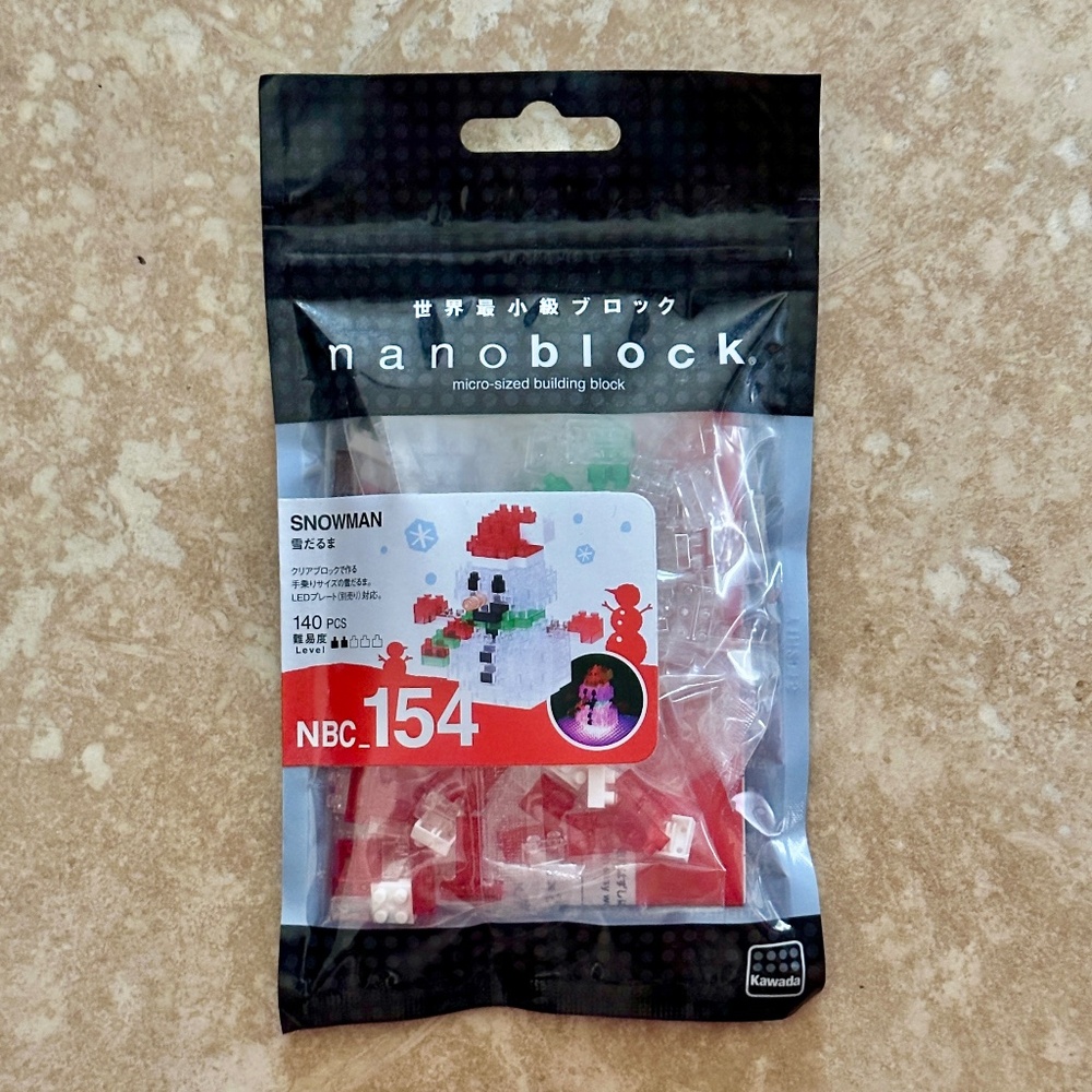 5 for $15 🦋 KAWADA | Nanoblock Snowman Micro-Sized Building Block Set